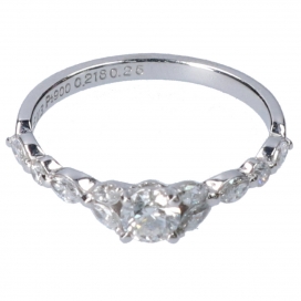 アーカーのPt900 0.218 0.25ct トランスペアレント ダイヤリング 8号の買取実績です。