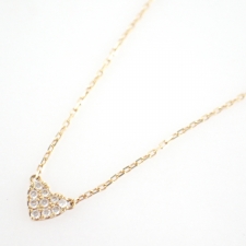 銀座でアーカー買取。K18 0.05ct 1.2g ハートパヴェ ネックレスを買取ました。状態は綺麗な状態の中古美品です。