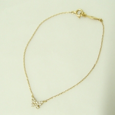 銀座でアーカー買取。K18 0.06ct パヴェダイヤ パピヨン ブレスレットを買取ました。状態は若干の使用感がある中古品です。