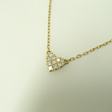 銀座でアーカー買取。K18 0.05ct パヴェダイヤ ハート ネックレスを買取ました。状態は若干の使用感がある中古品です。