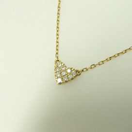 アーカーのK18 0.05ct パヴェダイヤ ハート ネックレスの買取実績です。