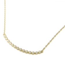 渋谷でアーカー買取。K18YG 0.07ct ビリーブユー ネックレスを買取ました。状態は綺麗な状態の中古美品です。
