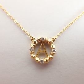 アーカーのK18 1.3g イニシャル 4Pダイヤ ネックレスの買取実績です。
