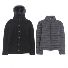 ヘルノの黒 71433‐397661ニット×ダウンライナー3WAYニットジャケットの買取実績です。