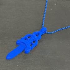 浜松入野でクロムハーツを買取。ネオンブルーカラーでRUBBER LARGE DAGGERネックレスを買取ました。状態は若干の使用感がある中古品です。