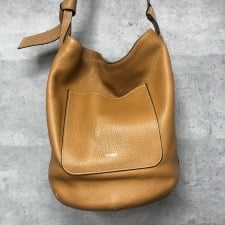 マウロゴヴェルナ WAKO別注 ブラウン CALLIE MISO シュリンクレザー ショルダーバッグ ラージサイズ 買取実績です。