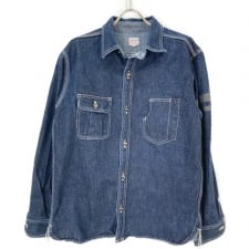 大阪心斎橋で桃太郎ジーンズ買取。インディゴの青山店10周年記念のデニムシャツジャケット、G403091を買取ました。状態は若干の使用感がある中古品です。