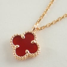 ヴァンクリーフ&アーペル K18ローズゴールド カーネリアン スウィートアルハンブラ ネックレス 買取実績です。