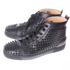 クリスチャンルブタン 1101083 黒 LOUIS FLAT CALF/SPIKES ハイカットスニーカー 買取実績です。