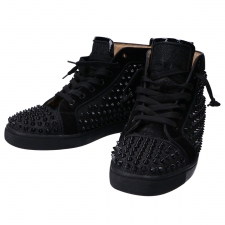 クリスチャンルブタン 黒 LOUIS FLAT ハイカットスタッズスニーカー 買取実績です。