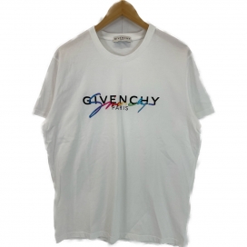 ジバンシィのホワイト BM70RL3002 レインボー シグネチャー ロゴ Tシャツの買取実績です。