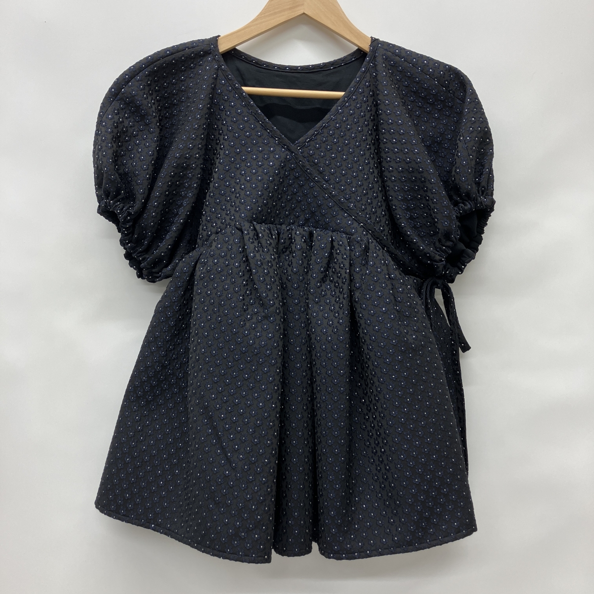 Drawer - seventen ラメジャガードカシュクールトップス ラメジャガードカシュクールトップス(ネイビー) - seventen