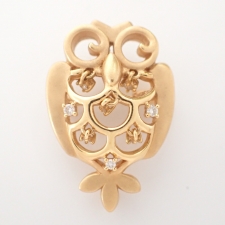 タサキ K18 7.9g D0.08ct フクロウ ブローチ 買取実績です。