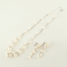 タサキ K18WG 3PD 0.11ct パールネックレス･イヤリング セット 買取実績です。