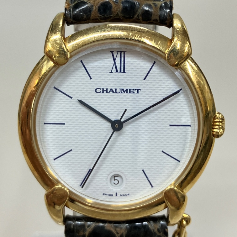 ショーメを銀座で買取。750素材を使っている、グリフィス1Pダイヤ