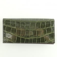 ココマイスター グリーン カモフラージュ CROCODILE CRUSADER クロコダイル クルセイダー 長財布 買取実績です。