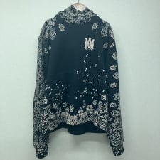 アミリ ブラック バンダナ柄  ブリーチ プルオーバーパーカー  17216U00CL 買取実績です。
