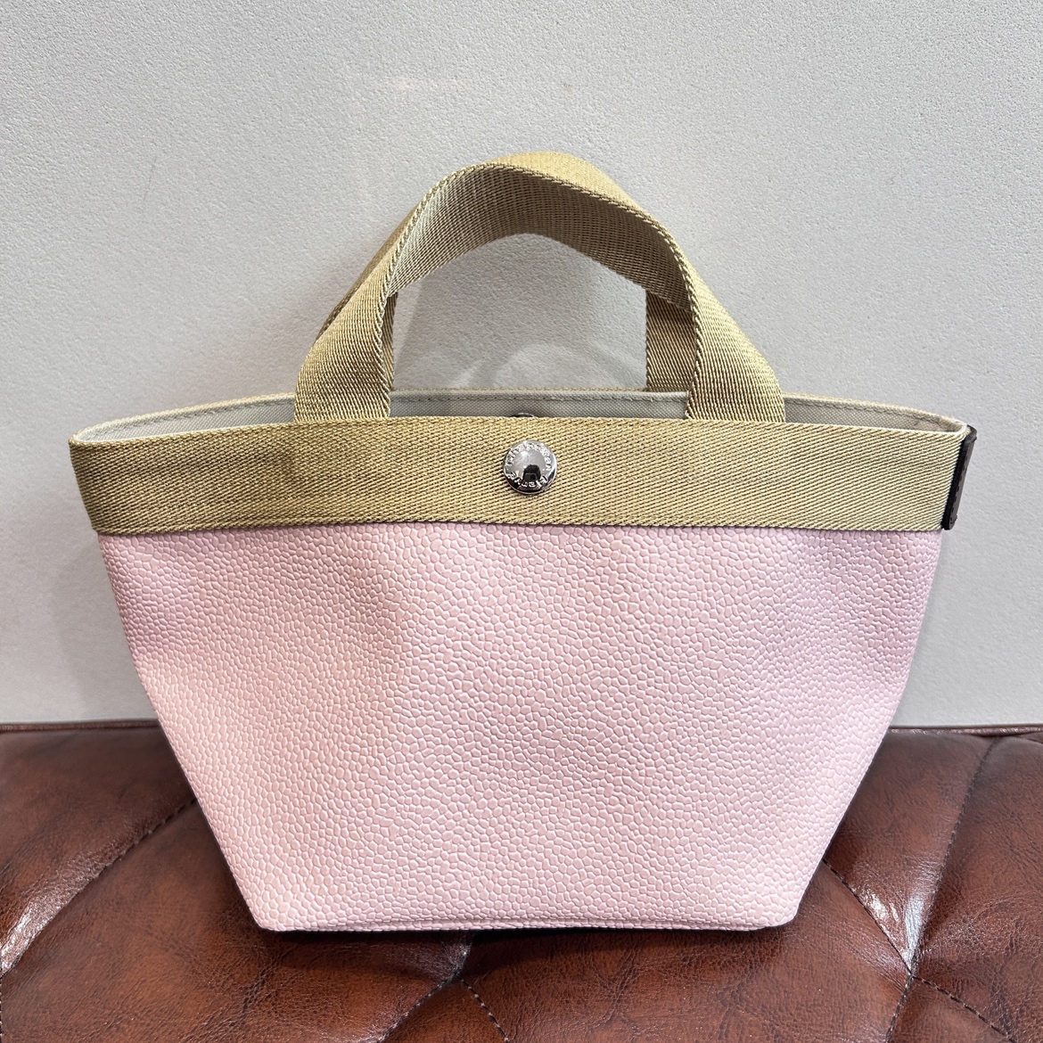 エルベシャプリエ 704GP スクエアトート トープ×ゴールド エルベ