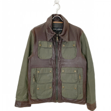 ドルチェ&ガッバーナ SP37 9326 カーキ×ブラウン レザー切替 ジップアップジャケット 買取実績です。