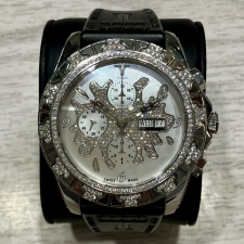 ティレットニューヨーク オートマティック クロノグラフ100 ホワイトスプラッシュ オールダイヤ 自動巻き時計 買取実績です。