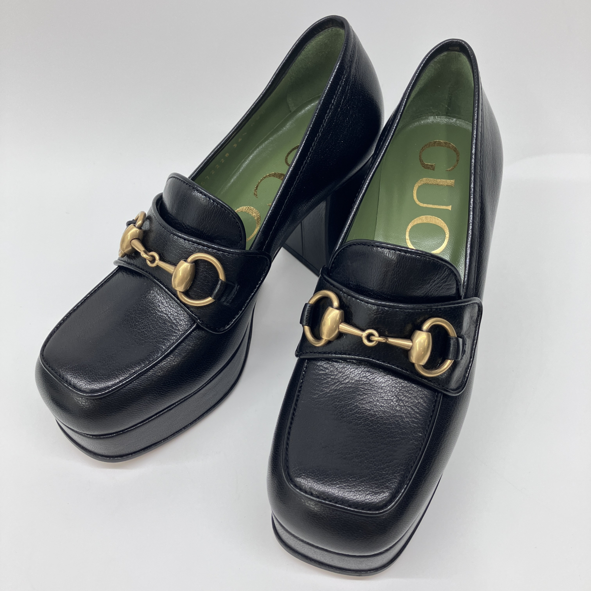 Gucci ブラウン 高ヒールローファー 希少品 ホースビット 日本未入荷 Gucci ブラウン 高ヒールローファー 希少品 ホースビット 日本未