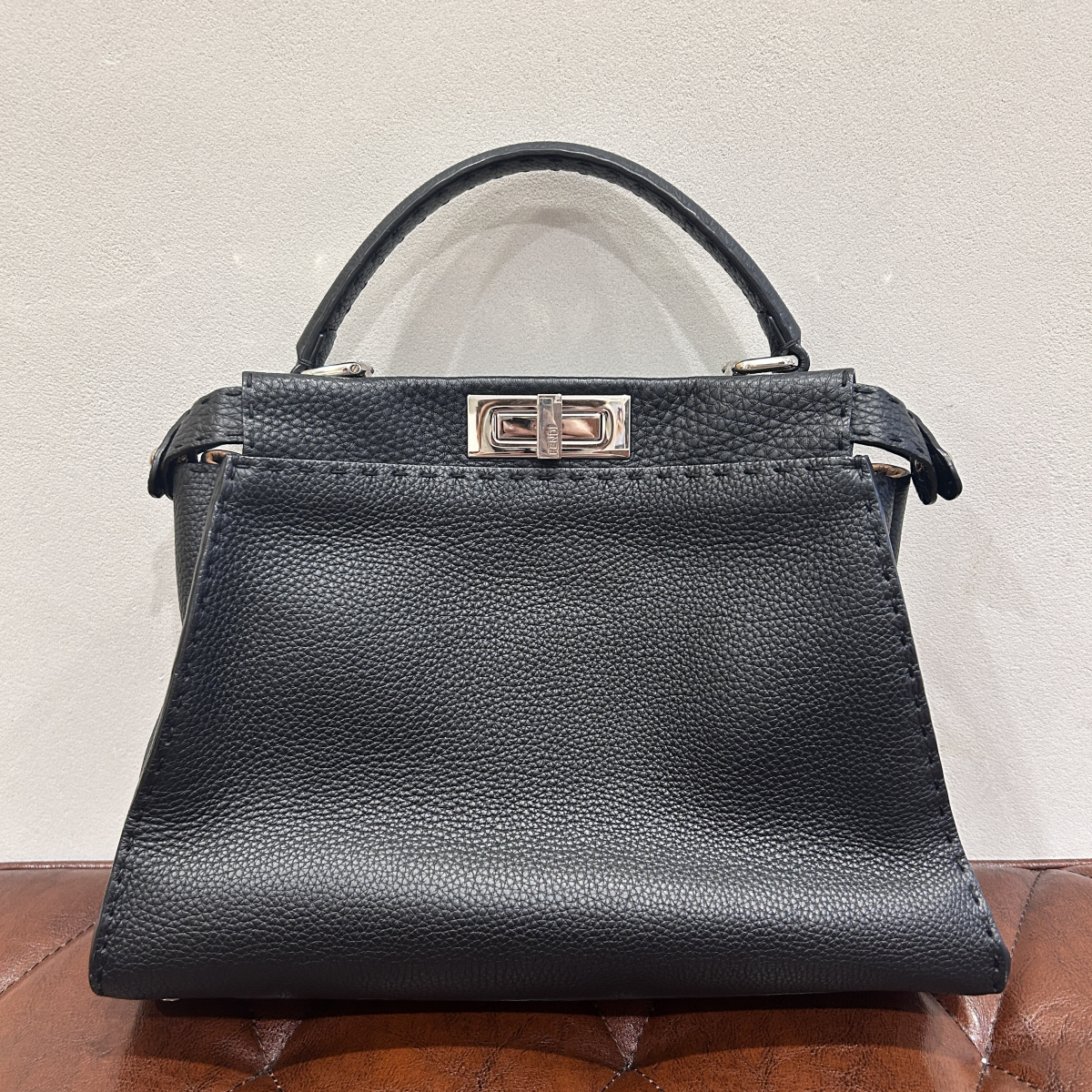 FENDI 2WAYバッグ セレリア ピーカブー ビジネスバッグ ブラック 美 セレリア ピーカブー ソフト ミディアム カーフレザー ブラック