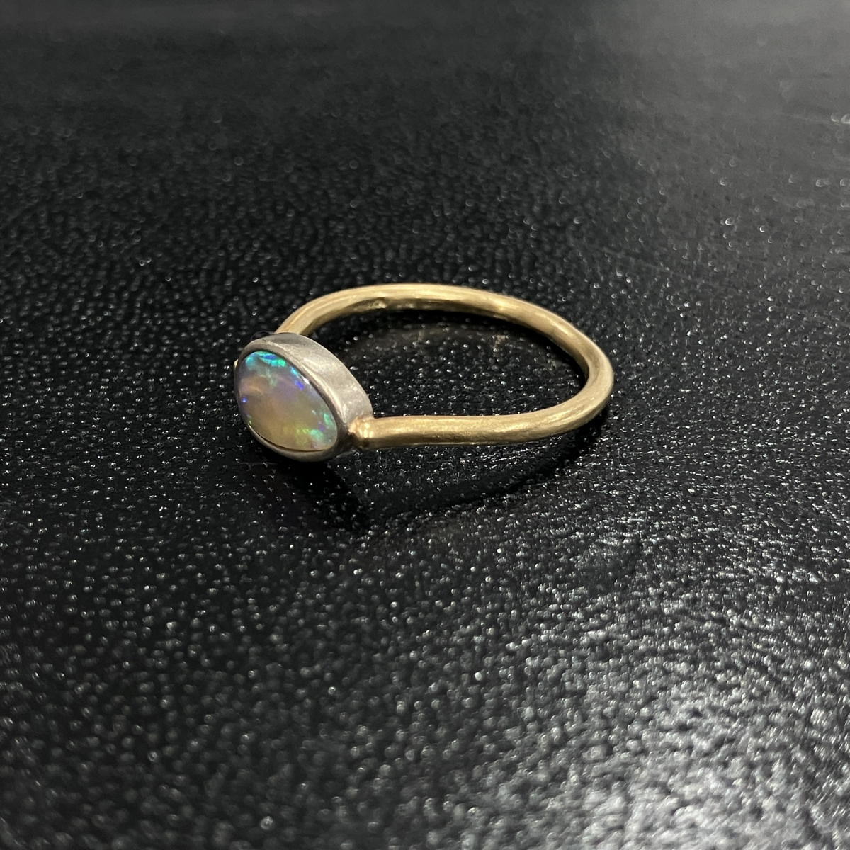 【9/3まで特別価格】MONAKAモナカジュエリーオパールリングK18YG13号 美品 MONAKA モナカジュエリー モナカ リング オパール ボーダー