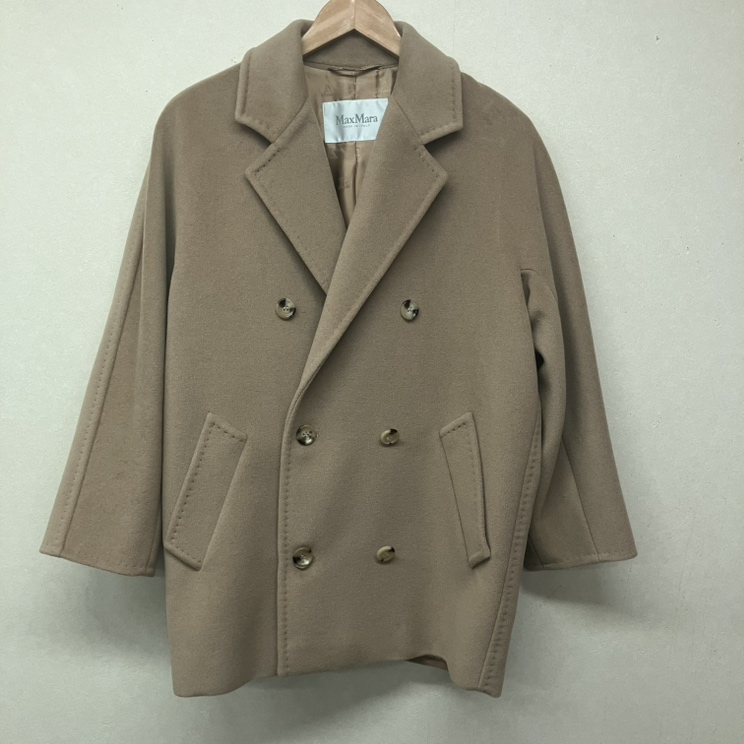 マックスマーラ クチートアマーノ ショートコートシルク ウール混