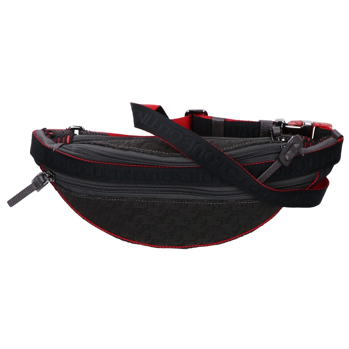 宅配でクリスチャンルブタンを買取。CLモノグラムPARISNYC柄のボディ