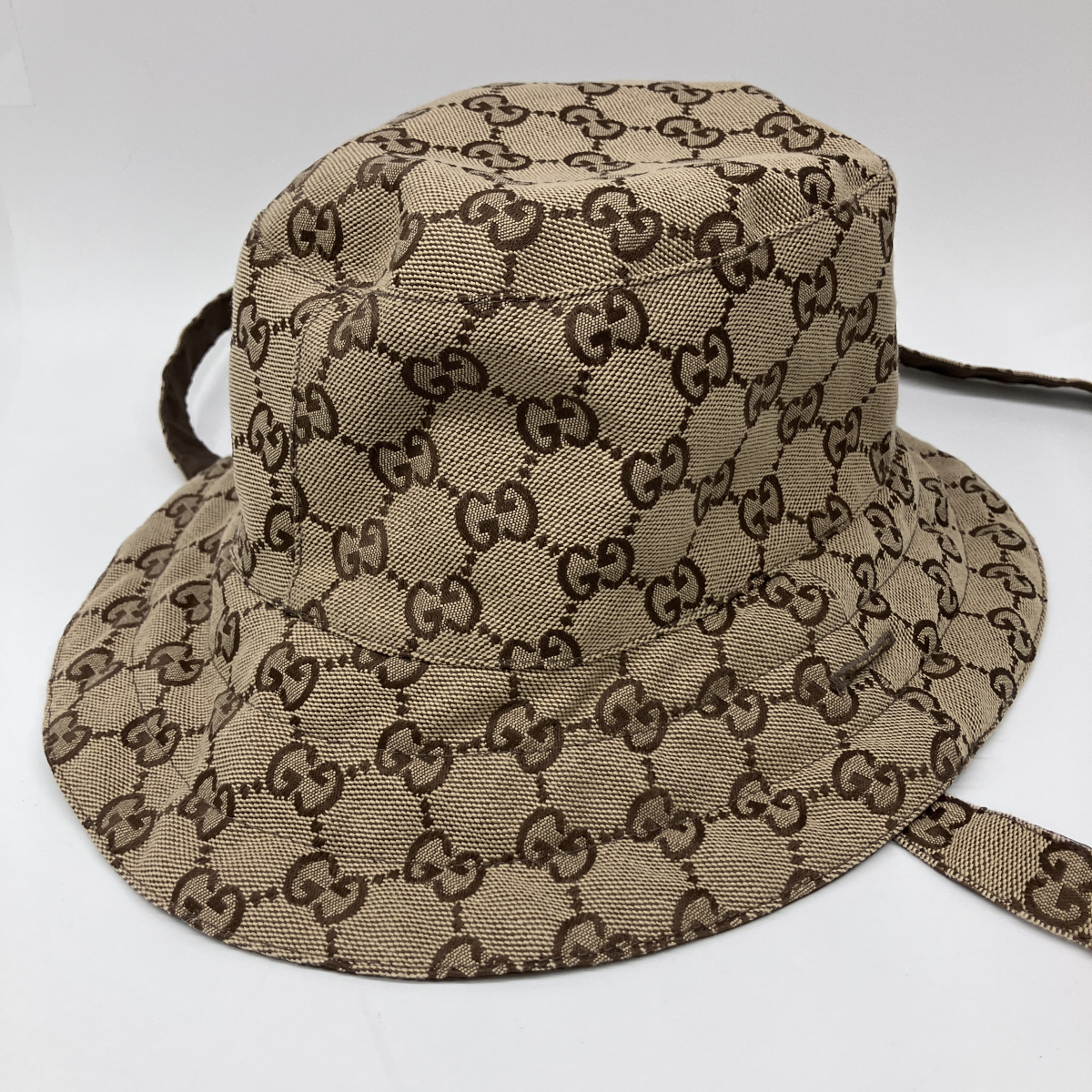 極美品 GUCCI コットンリネンキャンバス ペイズリー バケットハット XL 極美品 GUCCI コットンリネンキャンバス ペイズリー バケットハット XL
