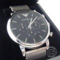 EMPORIO ARMANIエンポリオアルマーニ AR1808 LUIGIルイージ クロノグラフ シルバー メッシュブレス クオーツ腕時計の買取実績です。