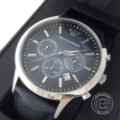 EMPORIO ARMANIエンポリオアルマーニ AR-2473 クロノグラフ ネイビーレザーベルト 腕時計の買取実績です。