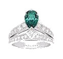 ショーメ(CHAUMET)<br>pt950 ジョセフィーヌ<br>エメラルドリング