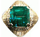 pt900 アンティークエメラルドリング10.44ct メレダイヤ1.02ct
