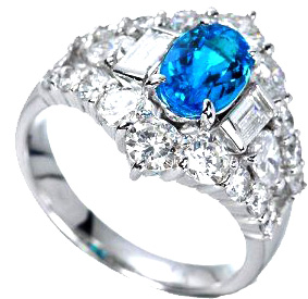 パライバトルマリン 0,8ct オーバルカット リングの買取強化例です。