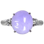 pt900 ラベンダー翡翠3.8ct メレダイヤモンド0.22ctの買取強化例です。