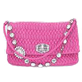 miumiu ギャザー加工 ナッパクリスタルビジュー 3wayショルダーバッグ 未使用の買取強化例です。