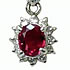 pt900 非加熱ルビー1.34ct メレダイヤ0.66ct ペンダントトップの買取強化例です。