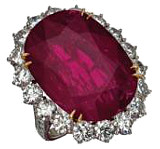 pt900 ルビー10.5ct メレダイヤ0.99ct 指輪