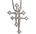 サバース(SA BIRTH)<br>750WG ダイヤ<br>ダブルクロスペンダント