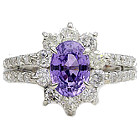pt950 バイオレットサファイア2.17ct ダイヤモンド1.09ct 指輪の買取強化例です。