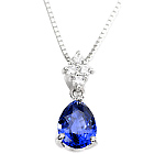 pt850×pt900 ペアシェイプブルーサファイア3.19ct ネックレスの買取強化例です。