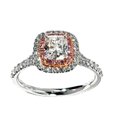 ティファニー Pt950 ソレストリング 1.03ct ピンクメレダイヤモンド リング 鑑定書付 美品の買取強化例です。