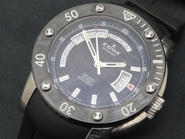 エドックスのクラス1 デイデイト 83005-TIN-NIN2 AT腕時計の買取実績です。