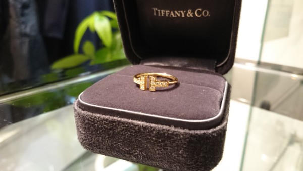 ティファニーのTワイヤー　リング　ダイヤモンド　K18の買取実績です。