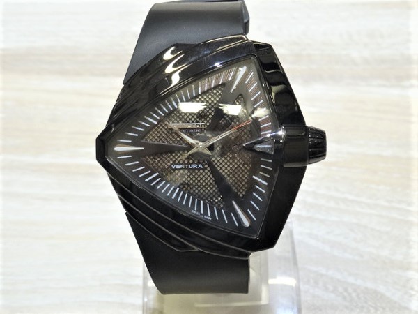 ハミルトンのH246150　黒　エルヴィス　ベンチュラXXL　75周年　限定　腕時計の買取実績です。