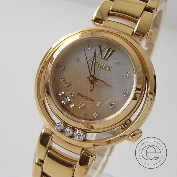 シチズンのEM0322-53Y 10Pダイヤモンド シェル文字盤 エコドライブ 腕時計の買取実績です。