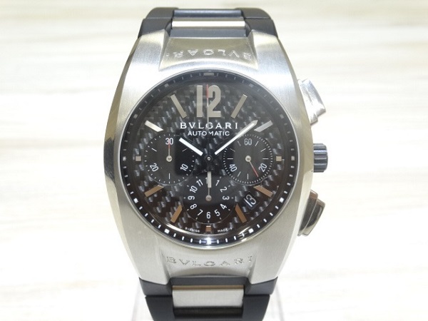 ブルガリ エルゴン EG40SCH  クロノ ラバー×SS 腕時計 買取実績です。