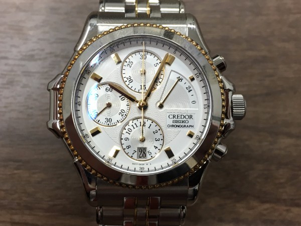 セイコーのクレドール　6S77-0A10　18KYG×SS　自動巻き　腕時計の買取実績です。